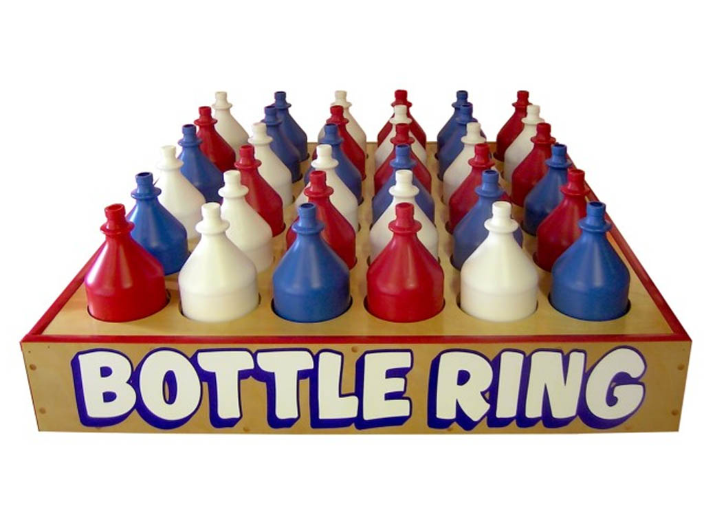 Big Red White Blue Bottle Ring